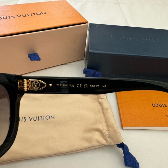 Louis Vuitton- My Monogram Square sunglasses Z1523E- worn once black/gold - Picture 4 of 13